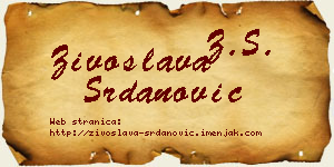 Živoslava Srdanović vizit kartica